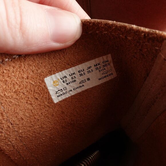 Timberland Boots Womens Size 8.5 Brown Savin Hill Leather Ankle Lace Up Comfort - Picture 9 of 13